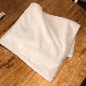 Large blue plush blanket